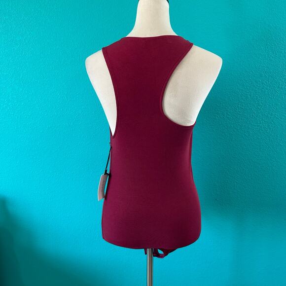 NWT ASTR X Fashionpass Valley Bodysuit Burgundy Cut Out Shell Party Size M - Picture 6 of 8